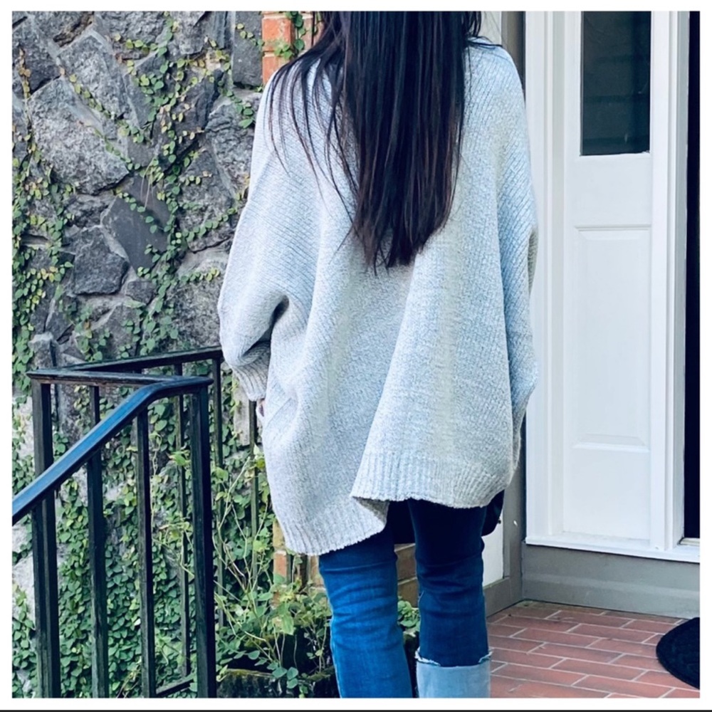 Loose fit chic side pockets sweater knit cardigan - Picture 5 of 5
